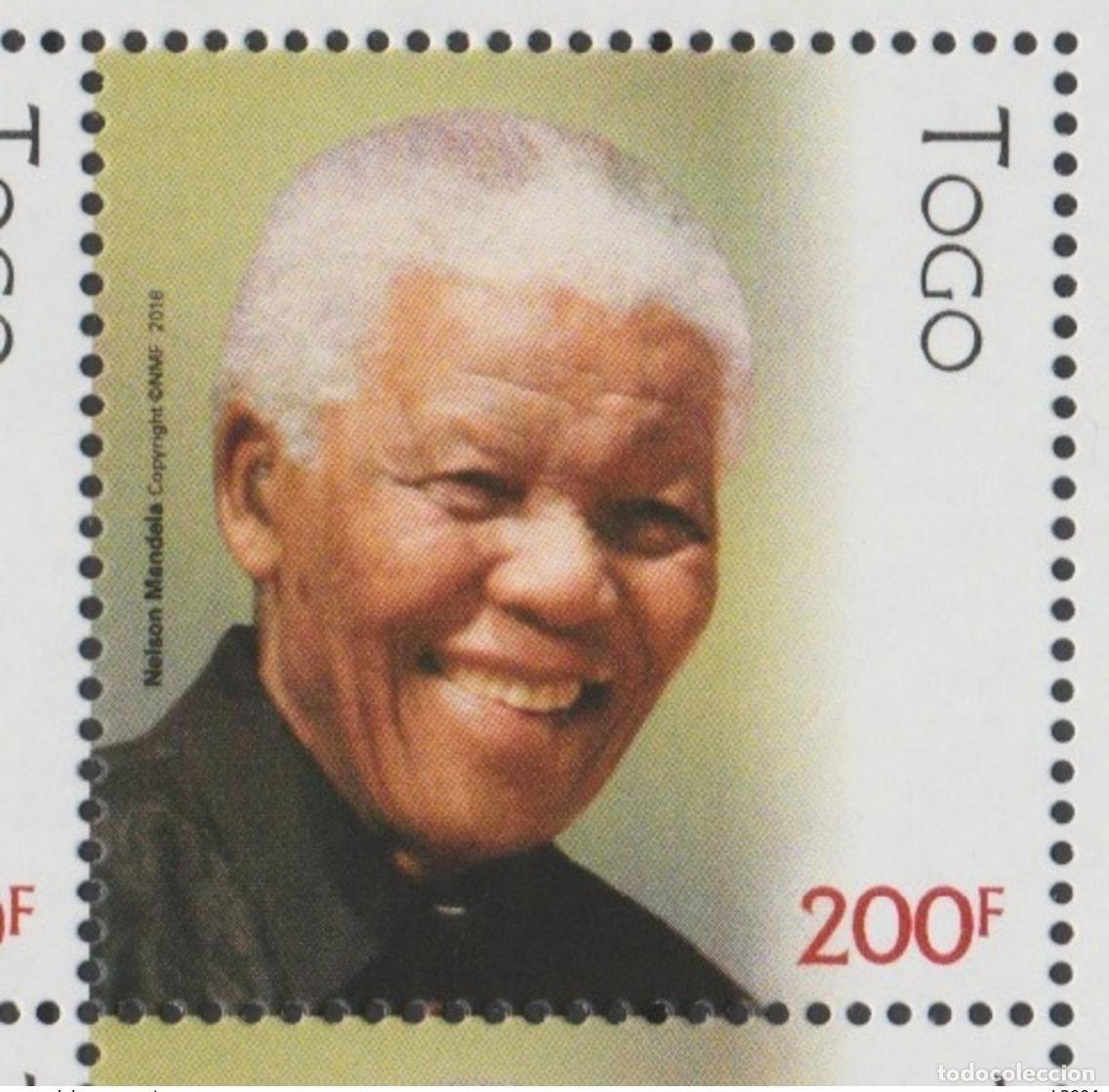 Sellos: Togo 2018 Mi.? Edici&oacute;n conjunta: 100 a&ntilde;os de Nelson Mandela la Uni&oacute;n Postal Panafricana