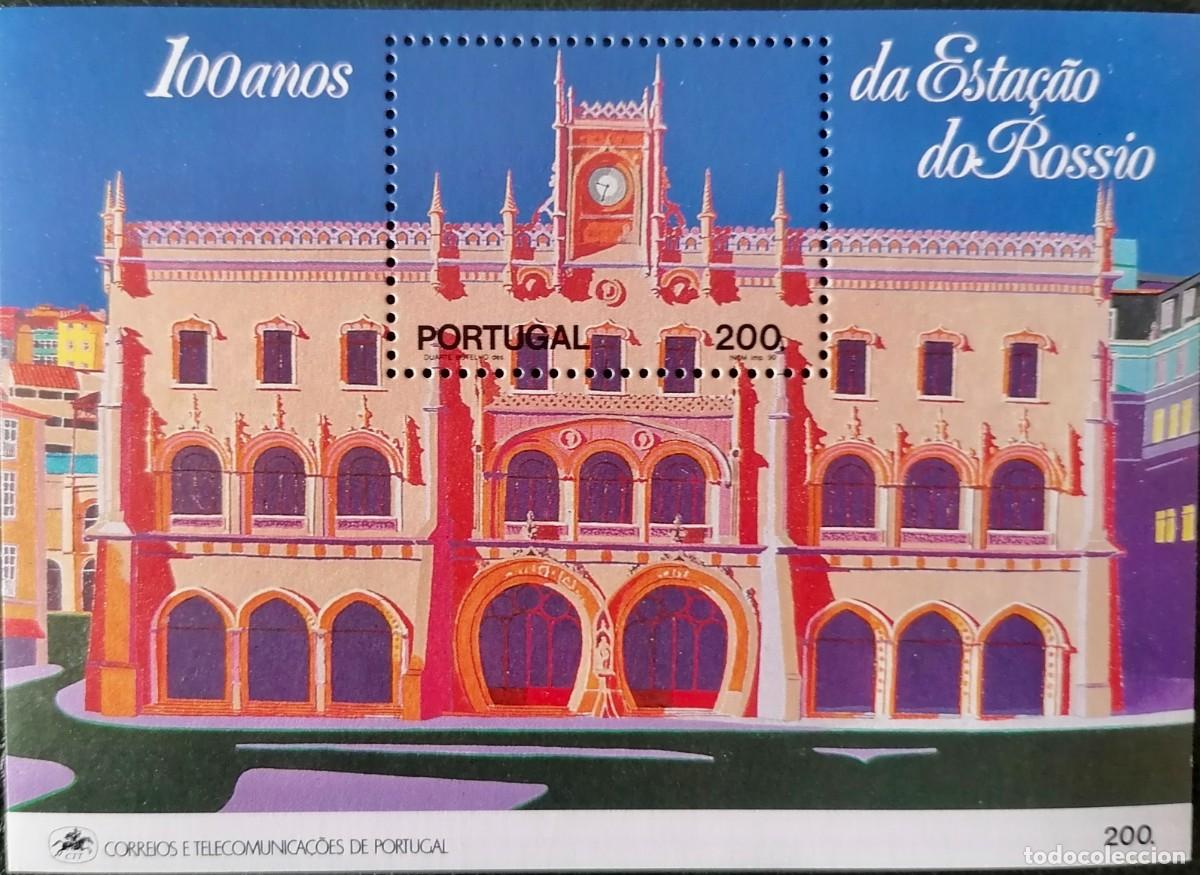 Sellos: PORTUGAL 1990 - HB ESTACI&Oacute;N DEL ROSSIO .