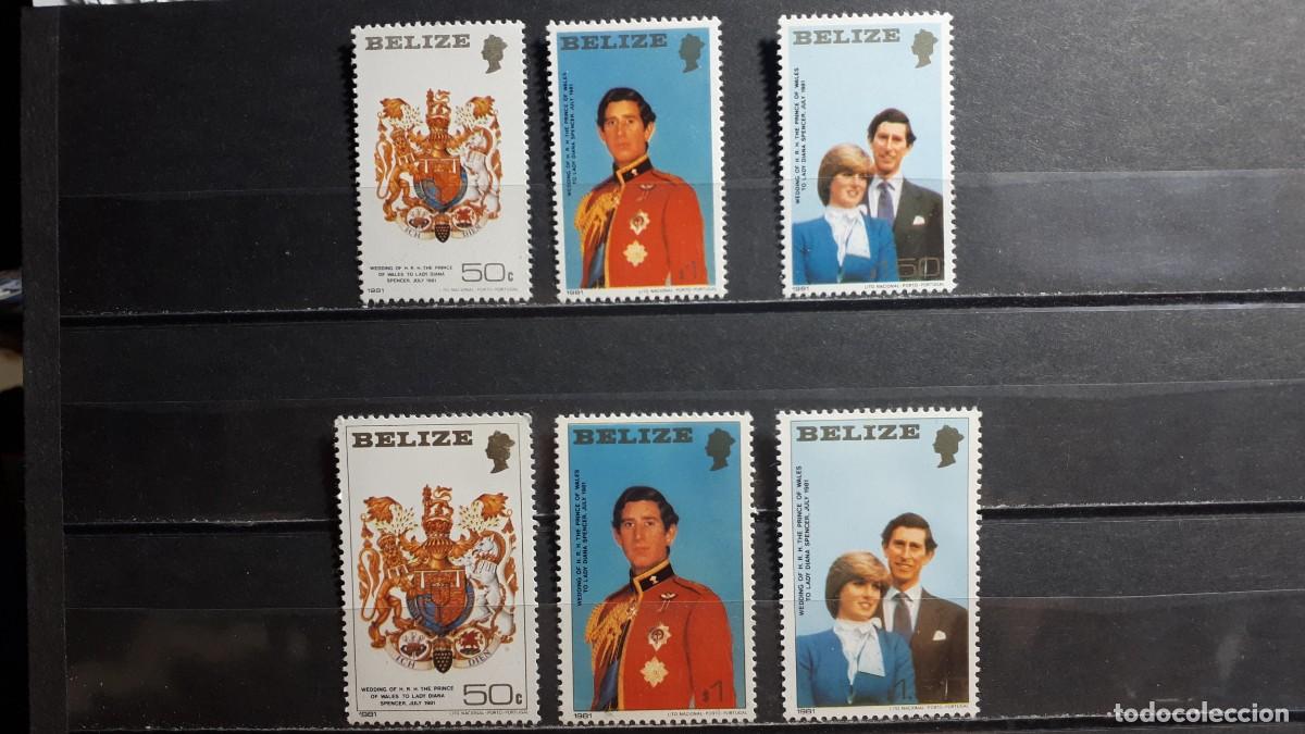 Sellos: BELIZE. A&Ntilde;O 1981. **. YVERT 521/6