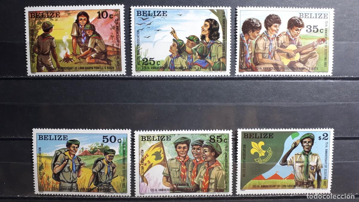 Sellos: BELIZE. BOY SCOUTS. A&Ntilde;O 1982. **. YVERT 588/93