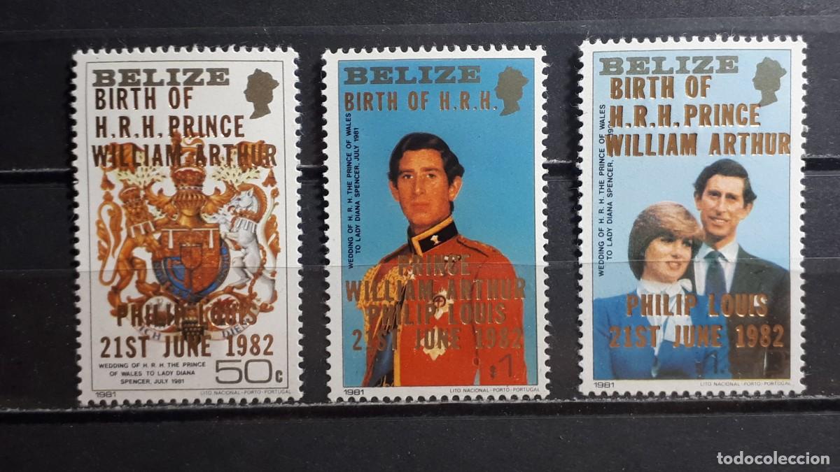 Sellos: BELIZE. A&Ntilde;O 1982. **. YVERT 621/3