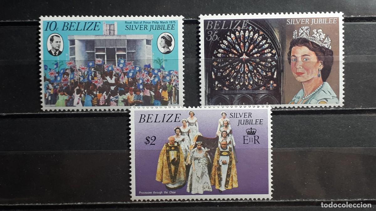 Sellos: BELIZE. 1977. **. YVERT 371/3