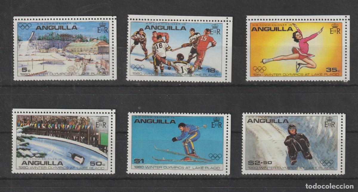 Sellos: Anguilla 1980 - Jeux olympiques hiver Lake Placid 80 Yvert 342/347 mnh**