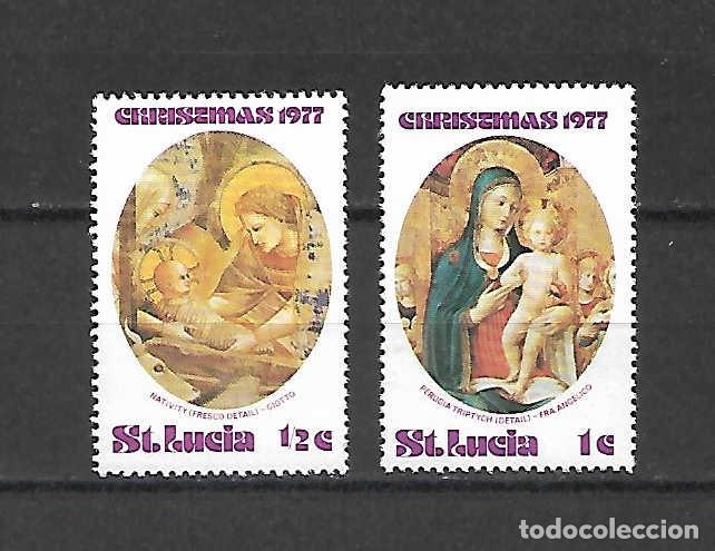 Sellos: lote con 2 sellos de NAVIDAD de Santa Luc&iacute;al, del a&ntilde;o 1977