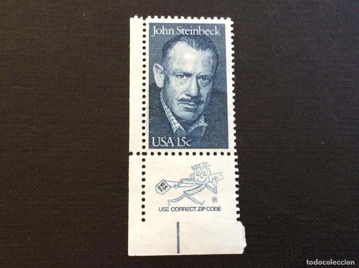 Sellos: PREMIOS NOBEL. ESTADOS UNIDOS N&ordm; YVERT 1236*** A&Ntilde;O 1979. JOHN STEINBECK. ESCRITOR. PREMIO NOBEL 1962