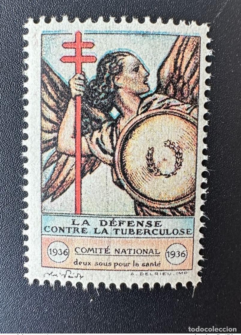 Sellos: Francia 1936 Comit&eacute; Nacional de Defensa los Medicamentos Antituberculosos Dos centavos para la salud