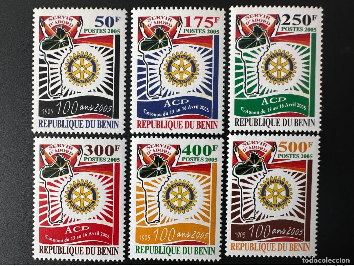 Sellos: Benin 2005 Mi. 1367 - 1372 Rotary Club International Cotonou ACD Sirve primero