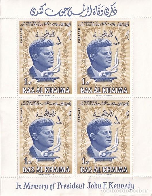 Briefmarken: HB Emiratos &Aacute;rabes Unidos 1965 Ras Al Khaima - Homenaje a John F. Kennedy - Presidentes de EE.UU.