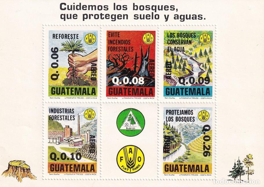 Briefmarken: HB Guatemala 1979 - FAO - Cuidemos los bosques, que protegen suelo y aguas - Reforeste Evite incen..
