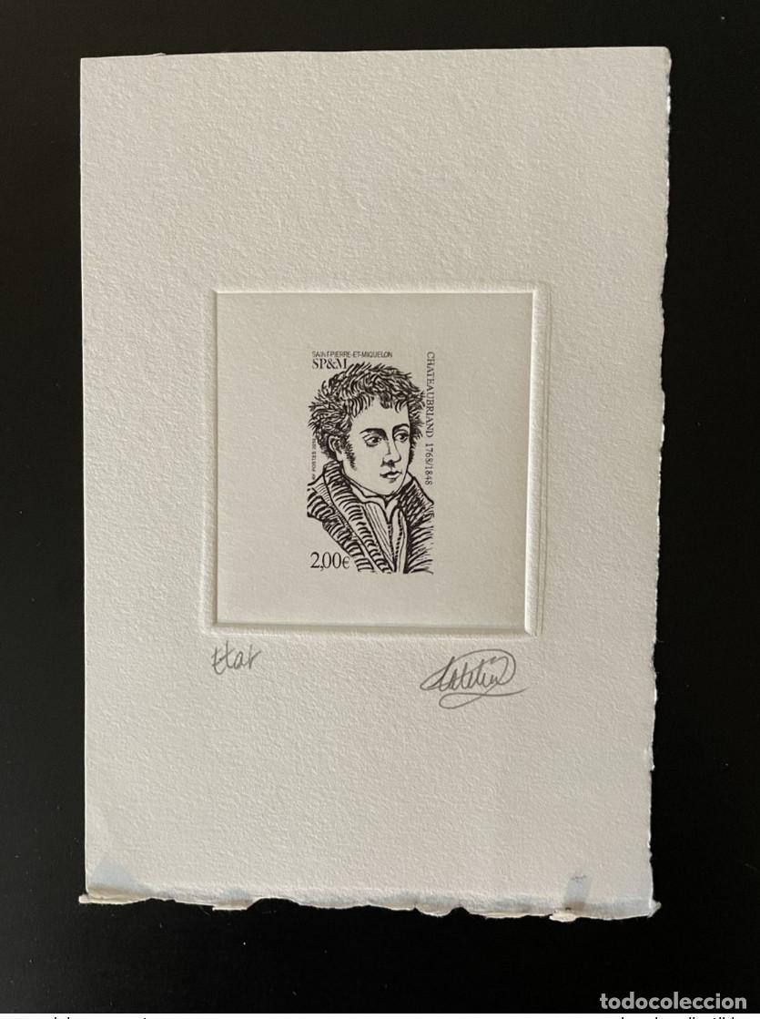 Sellos: SAINT-PIERRE & MIQUELON 2019 YT? Prueba de artista: ETAT Proof Chateaubriand