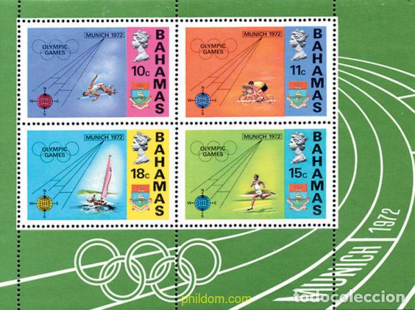 Sellos: 47435 MNH BAHAMAS 1972 20 JUEGOS OLIMPICOS VERANO MUNICH 1972