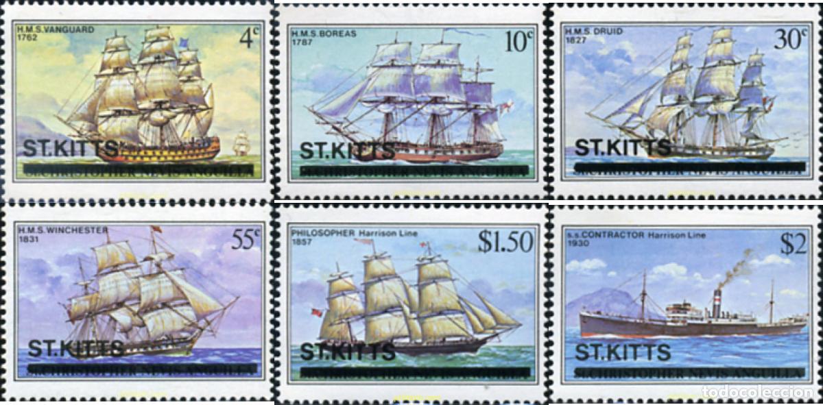 Sellos: 359396 MNH SAN KITTS 1980 BARCOS