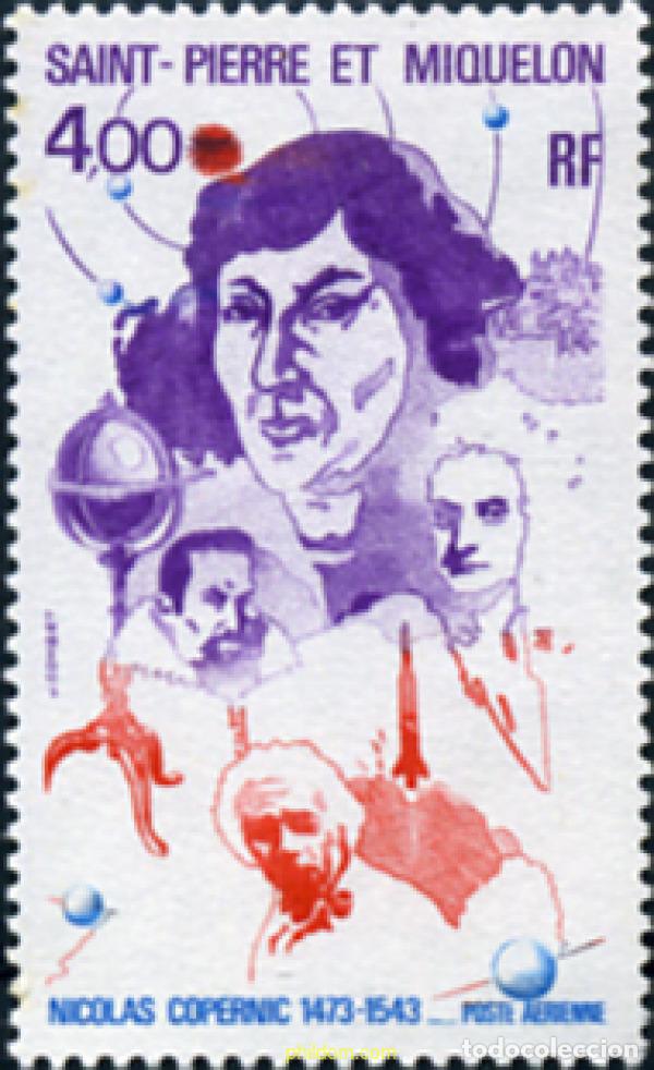 Sellos: 161298 MNH SAN PEDRO Y MIQUELON 1974 500 ANIVERSARIO DEL NACIMIENTO DE NICOLAS COPERNICO