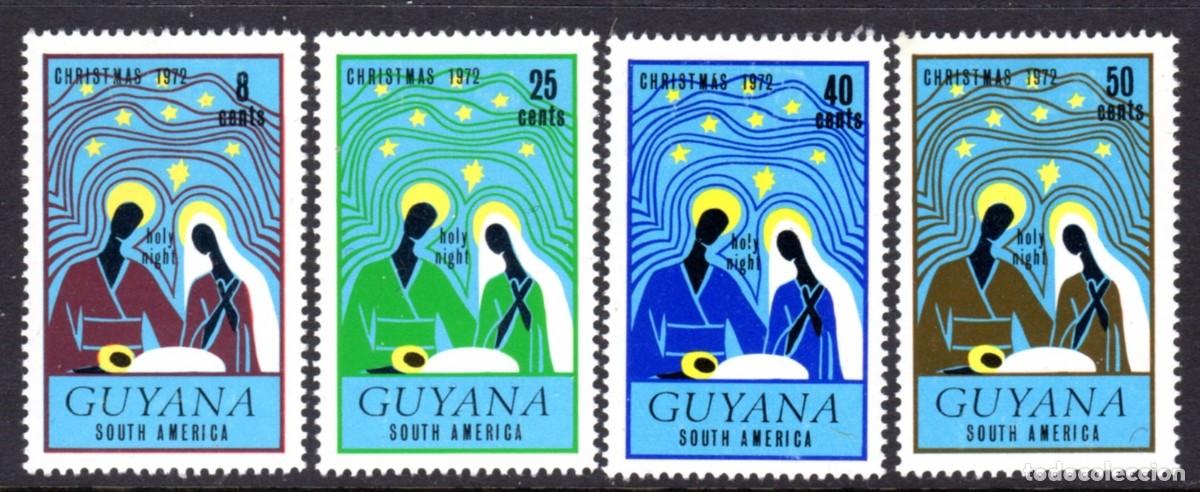Sellos: GUYANA 1972 SERIE 4 STAMPS MNH NAVIDAD CHRISTMAS NOEL NATALE