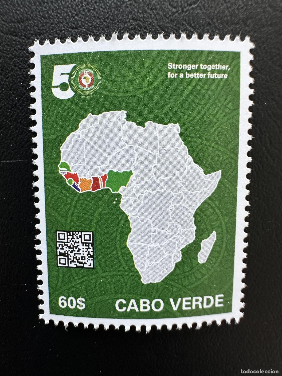 Sellos: Cabo Verde 2026 CEDEAO 50 a&ntilde;os &Aacute;frica mapa cooperaci&oacute;n regional