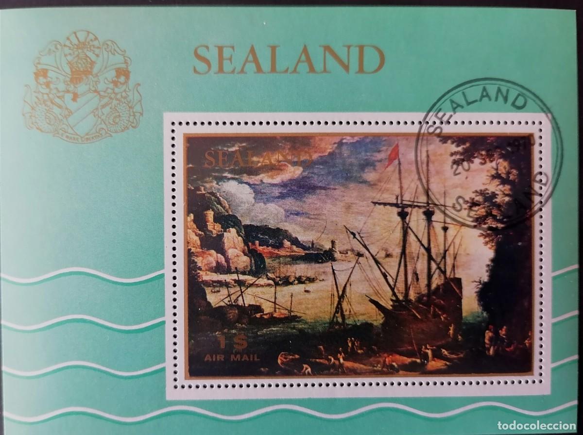 Sellos: SEALAND 1970 - HB BARCOS / ARTE .