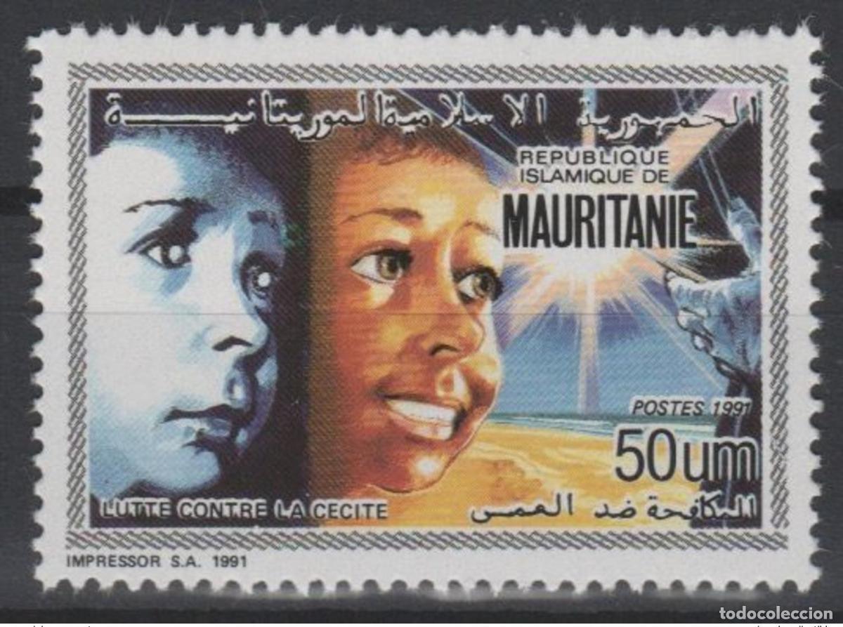 Sellos: Mauritania 1991 Mi. 1001 Lucha contra la ceguera 1 val. **