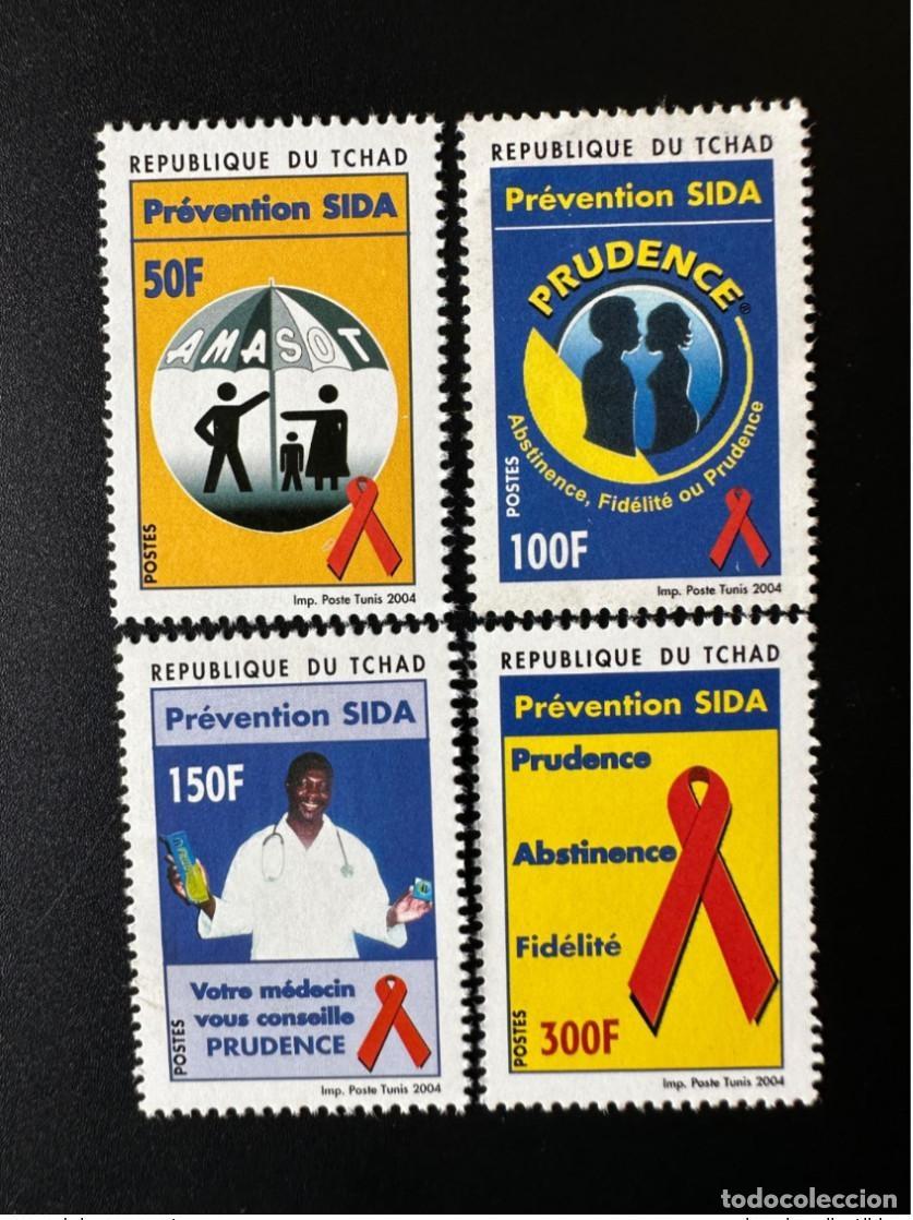 Sellos: Chad 2004 Mi. 2498 - 2501 Prevenci&oacute;n SIDA lucha contra la enfermedad AMASOT