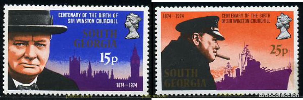Sellos: 104140 MNH FALKLAND. Georgia del sur 1974 CENTENARIO DEL NACIMIENTO DE WINSTON CHURCHILL