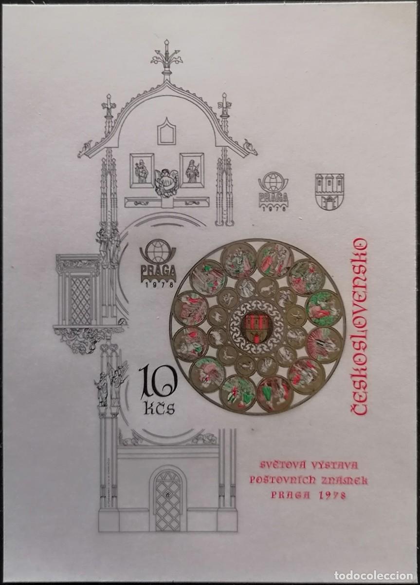 Sellos: CHECOSLOVAQUIA 1978 - HB RELOJ ASTRON&Oacute;MICO .