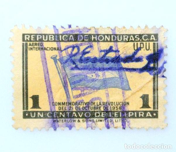 Sellos: Sello Postal HONDURAS 1957 , 1 centavo, Primer Aniversario de la revoluci&oacute;n de Honduras