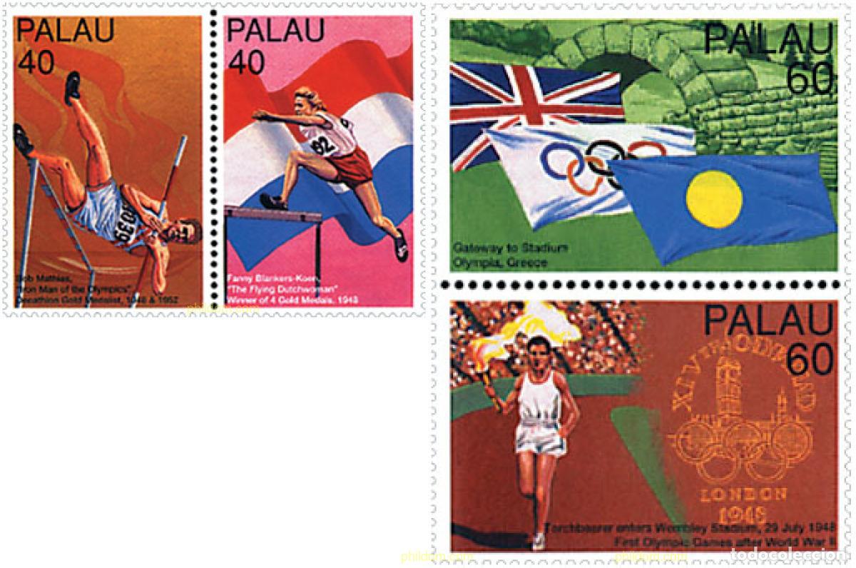 Sellos: 106440 MNH PALAU 1996 26 JUEGOS OLIMPICOS VERANO ATLANTA 1996 - CENTENARIO DE LOS JUEGOS OLIMPICOS