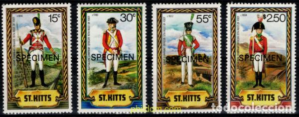 Sellos: 793873 MNH SAN KITTS 1983 UNIFORMES MILITARES