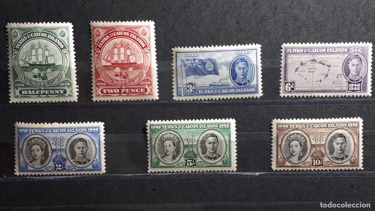 Sellos: TURCKS Y CAICOS. A&Ntilde;O 1904. *. YVERT 136/42