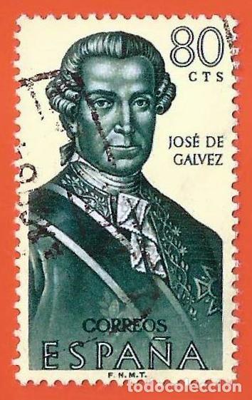 Sellos: Espa&ntilde;a. Spain. 1963. Edifil # 1528. Forjadores de America. Jose de Galvez