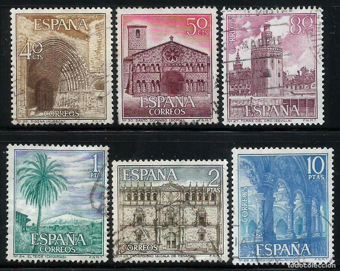 Sellos: Espa&ntilde;a. Spain. 1966. Lote de 5 sellos diferentes de Turismo