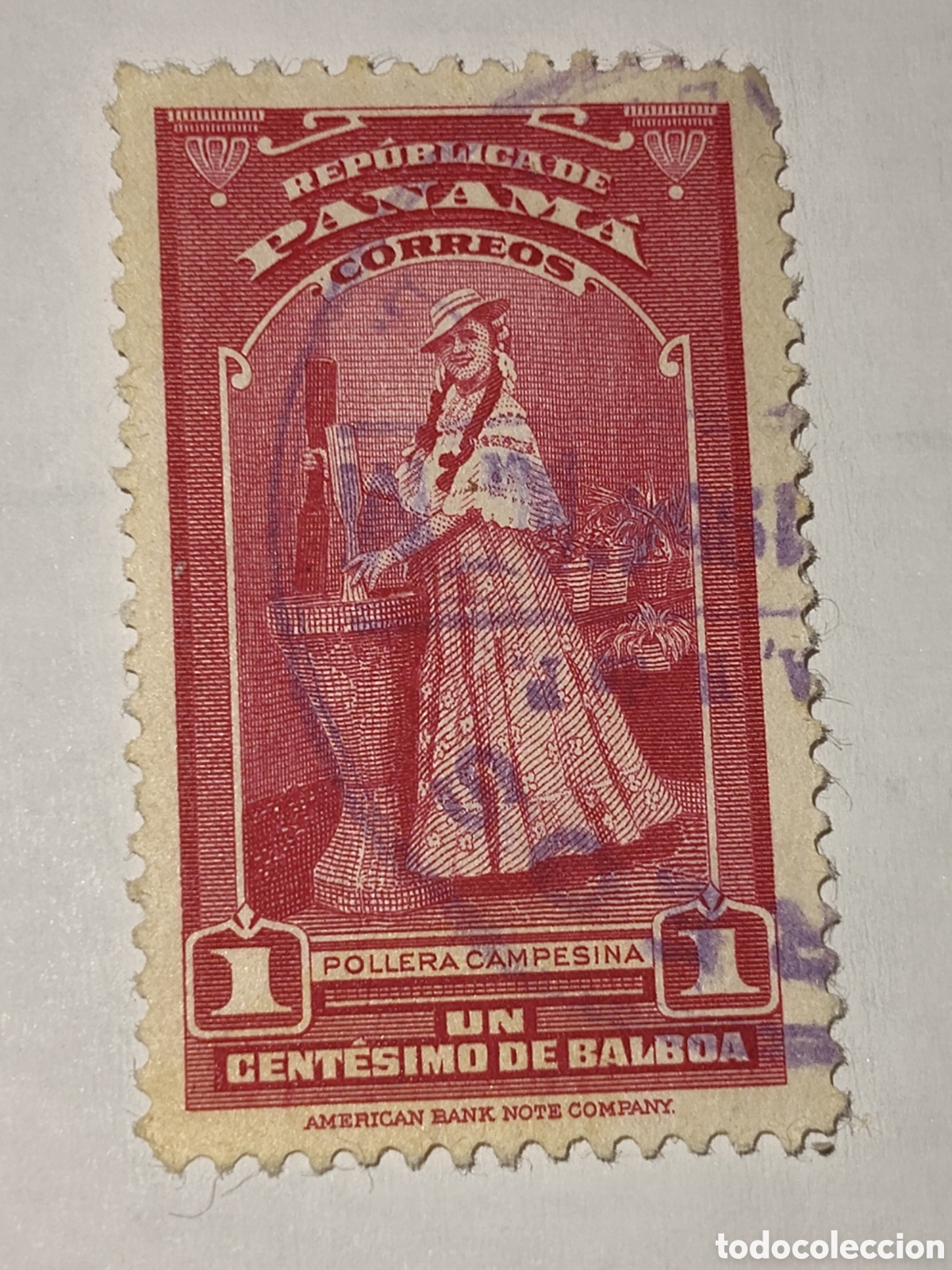Sellos: Sello de Panana pollera campesina 1954 usado