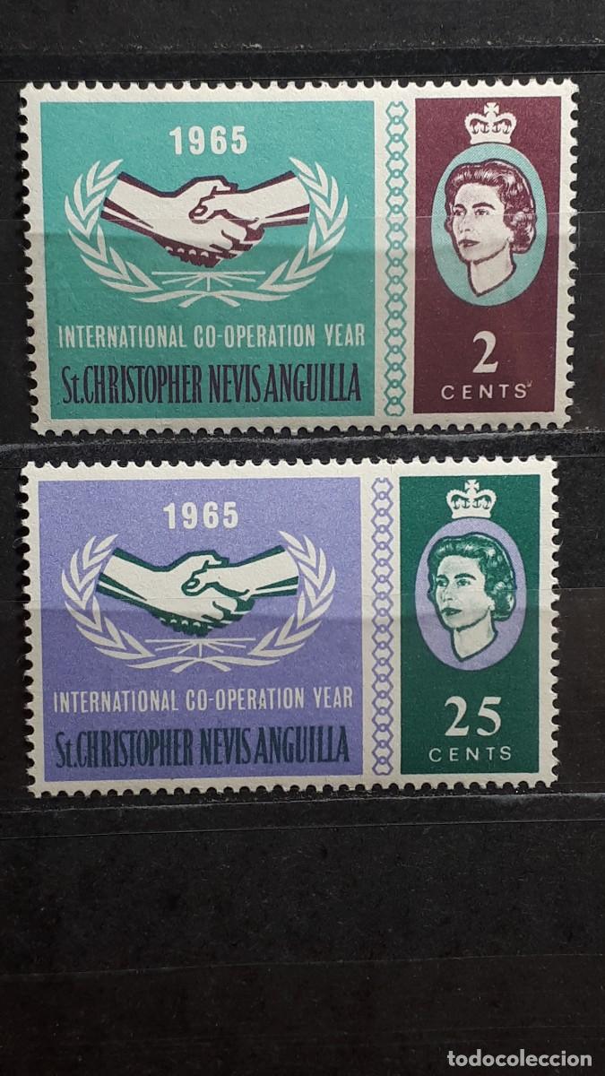 Sellos: SAN CRISTOBAL NEVIS. A&Ntilde;O 1965. *. YVERT 179/80