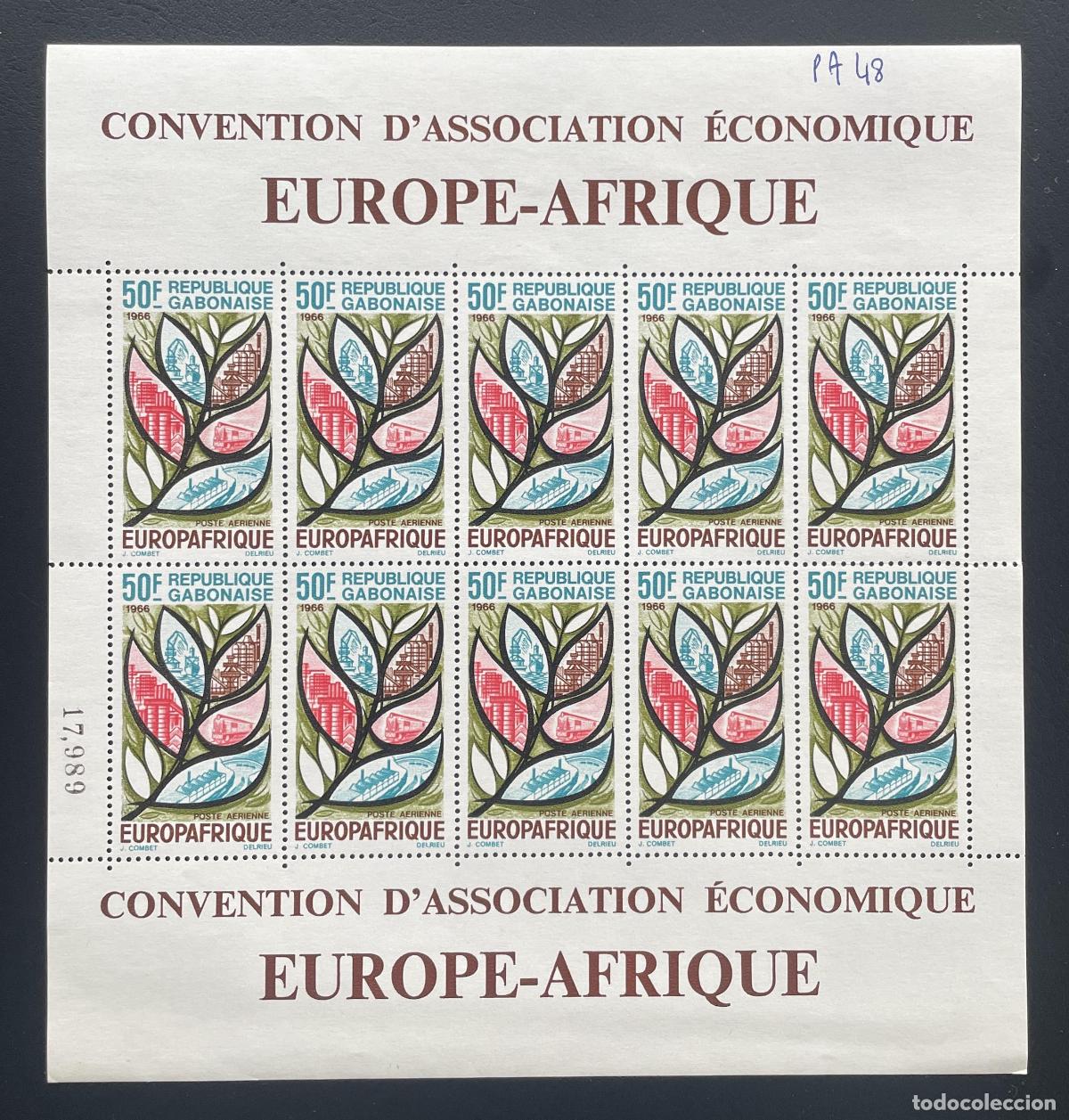 Selos: Gab&oacute;n 1966 YT PA 48 bloque Europafrica Europa &Aacute;frica convenci&oacute;n