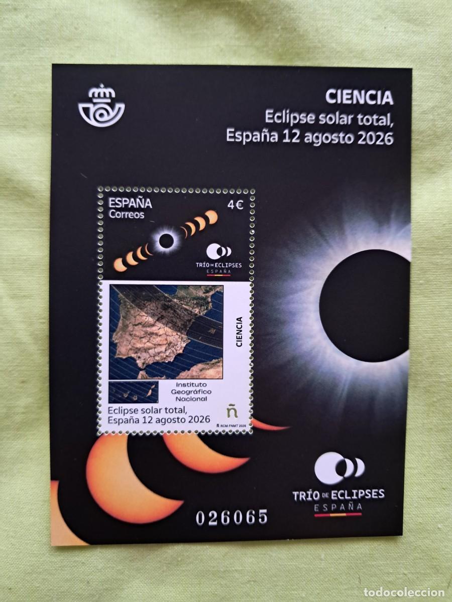 Sellos: SELLO CONMEMORATIVO ECLIPSE SOLAR TOTAL 12 AGOSTO DE 2026