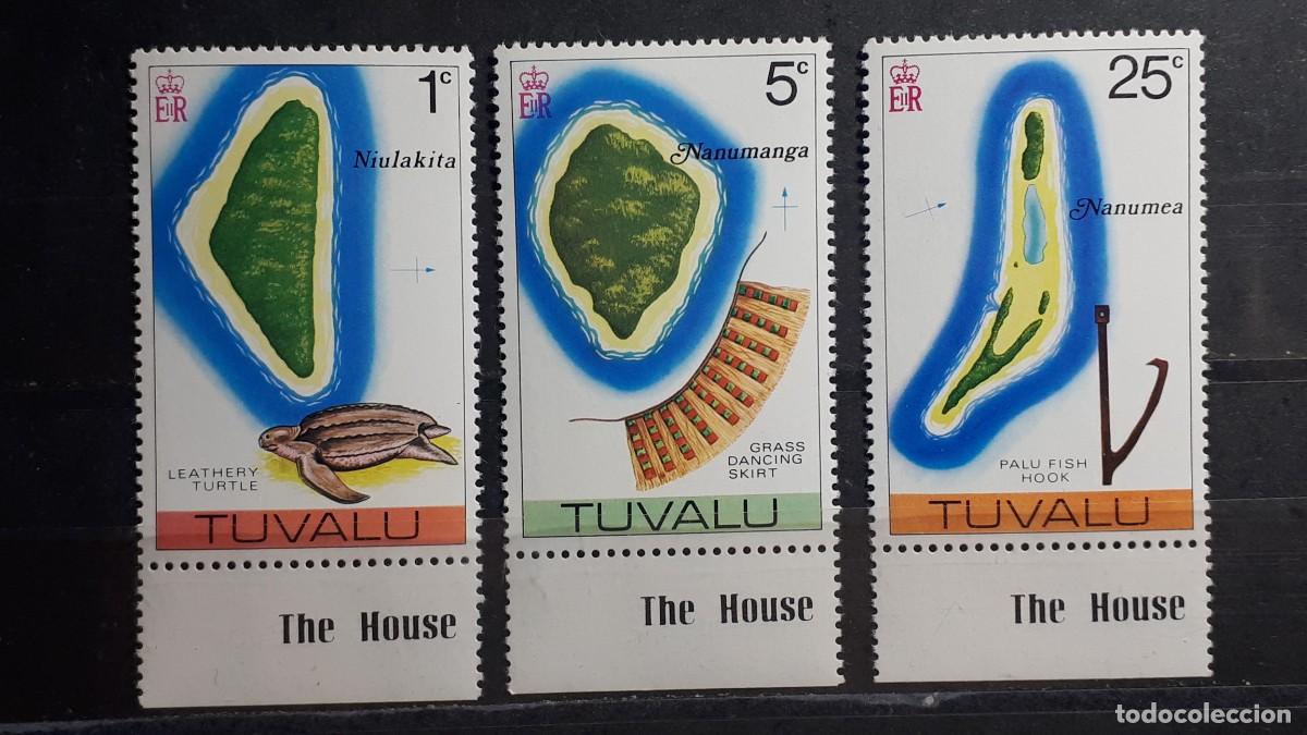 Sellos: TUVALU. A&ntilde;o 1976. **. YVERT 23, 26, 32