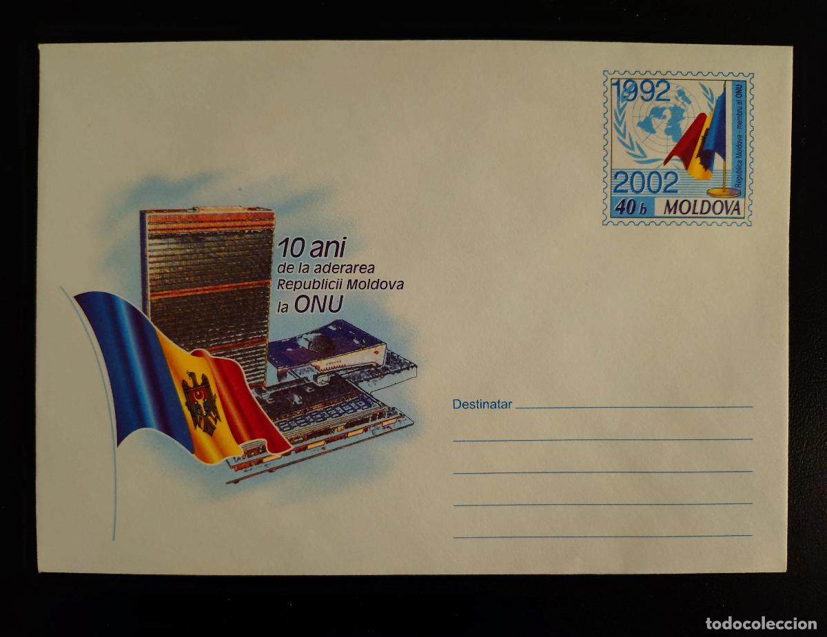 Sellos: Moldavia 2002 correo completo 10 aniv adhesi&oacute;n ONU 40b nuevo