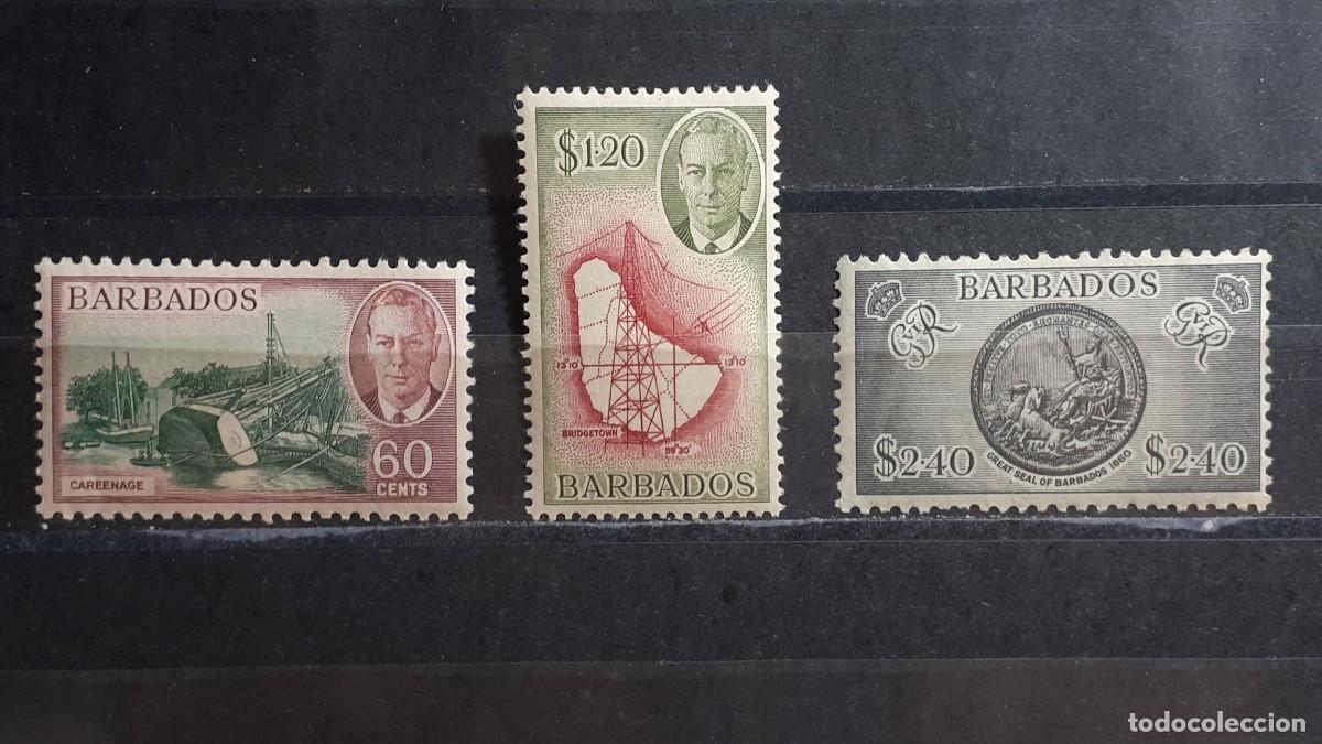 Sellos: BARBADOS. A&Ntilde;O 1950. *. YVERT fin de serie 203/5