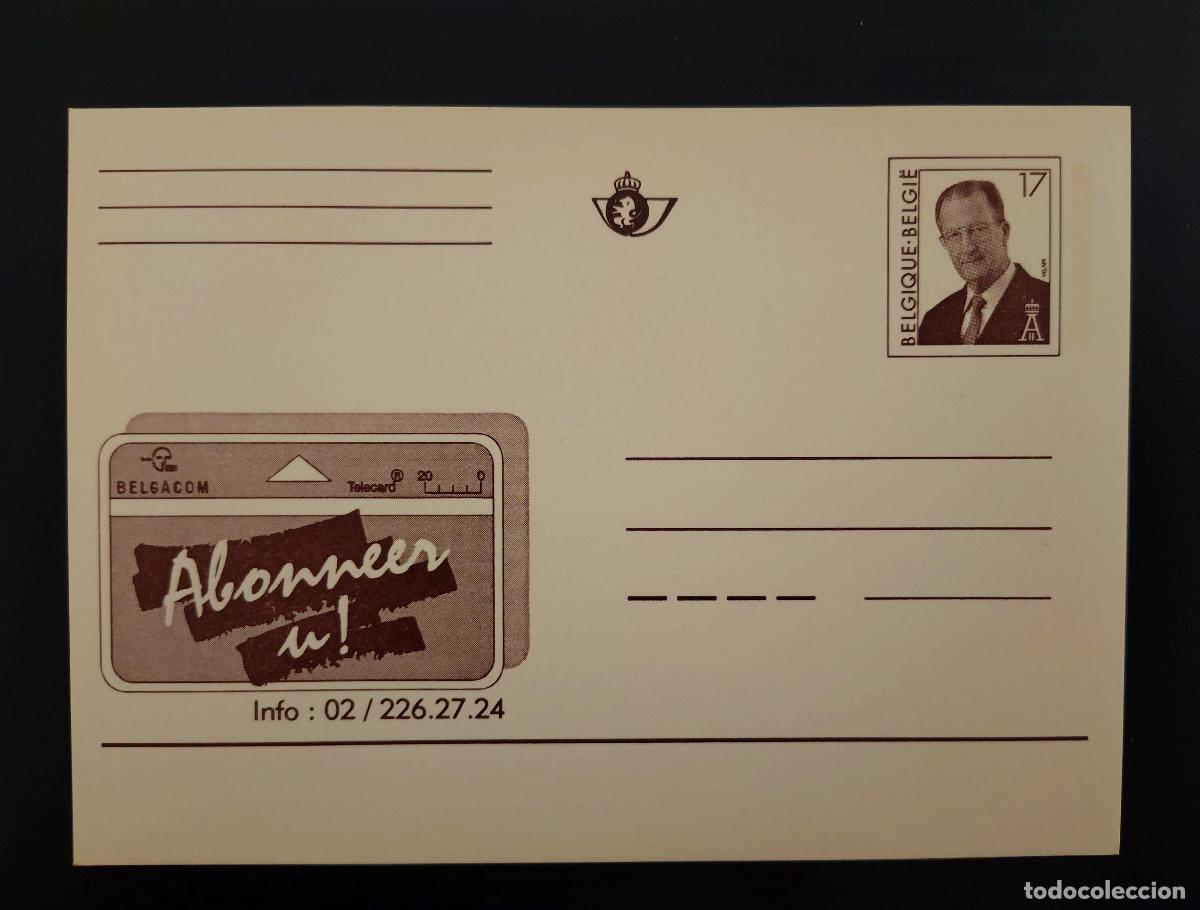 Sellos: B&eacute;lgica completo postal Belgacom Telecard Abonneer u rey Alberto II 17F NL