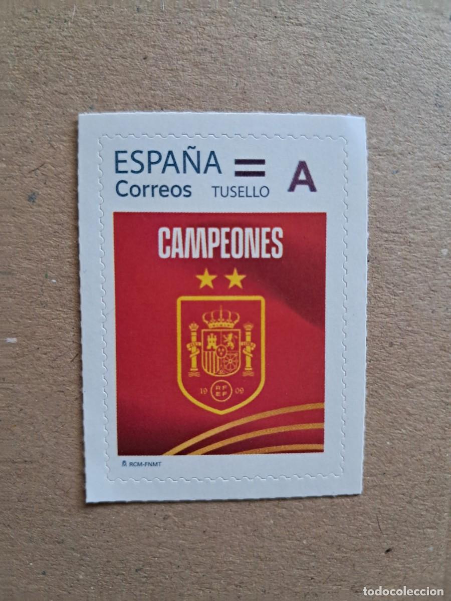 Sellos: SELLO CONMEMORATIVO DE LA SEGUNDA ESTRELLA DE LA SELECCI&Oacute;N ESPA&Ntilde;OLA EN EL MUNDIAL 2026