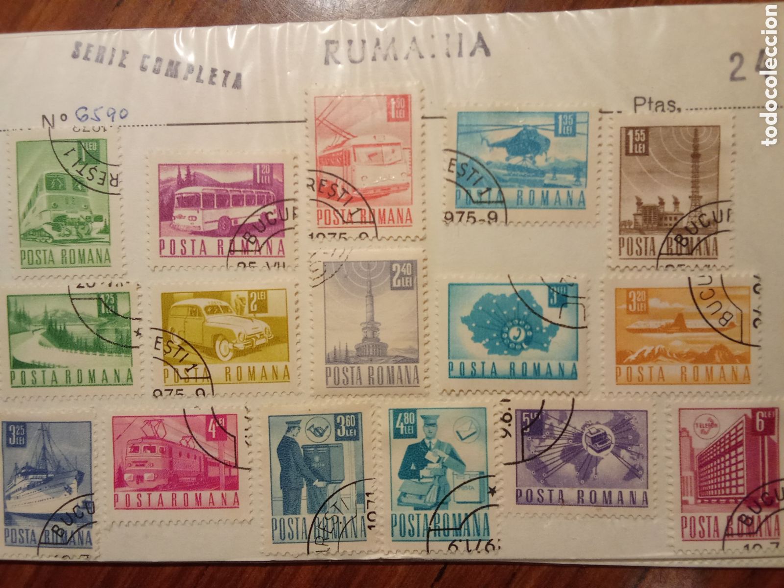 Sellos: Sellos correos RUMANIA serie completa , circulada