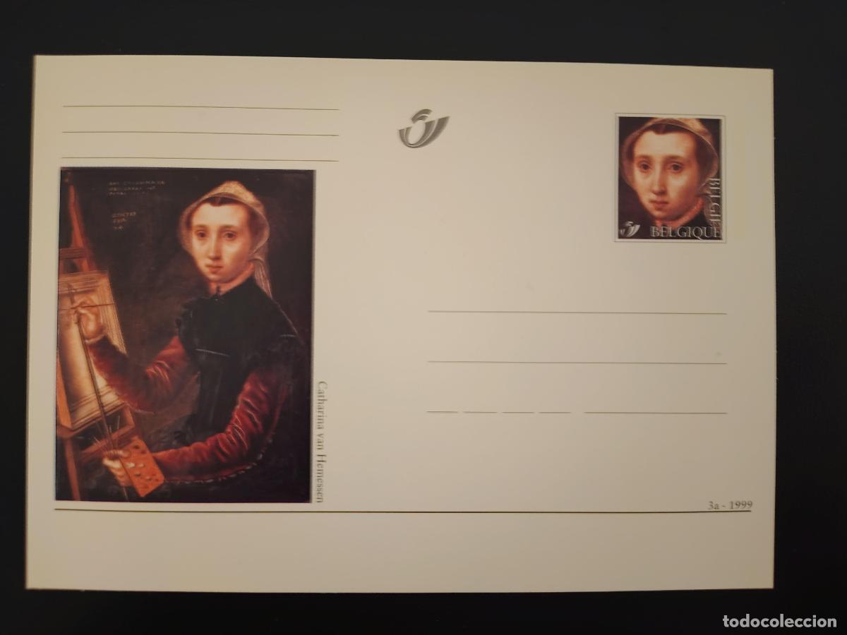 Sellos: B&eacute;lgica 1999 completo postal Catharina van Hemessen autorretrato 3a