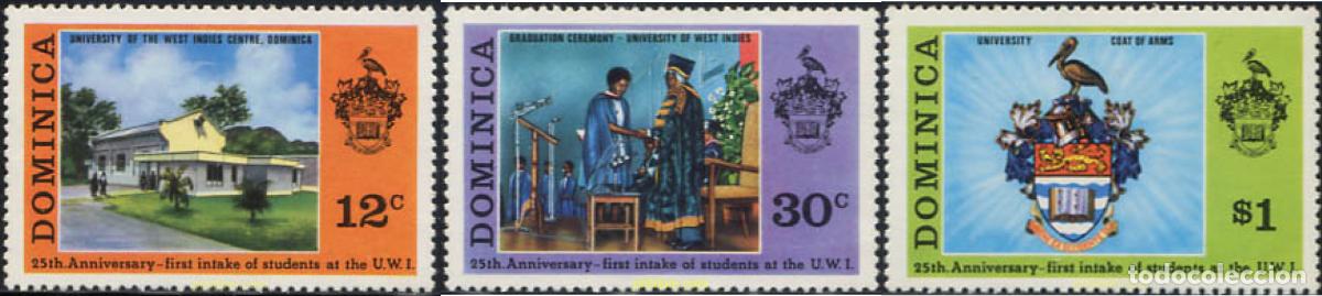Sellos: 185712 MNH DOMINICA 1973 25 ANIVERSARIO DE LA UNIVERSIDAD DE LAS INDIAS OCCIDENTALES