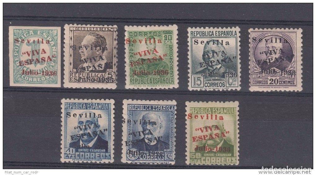 Stamps: CRSPA004 SELLOS ESPA&Ntilde;A (EMISIONES LOCALES PATRIOTICAS) SEVILLA N&ordm; CAT 18/29 hcc