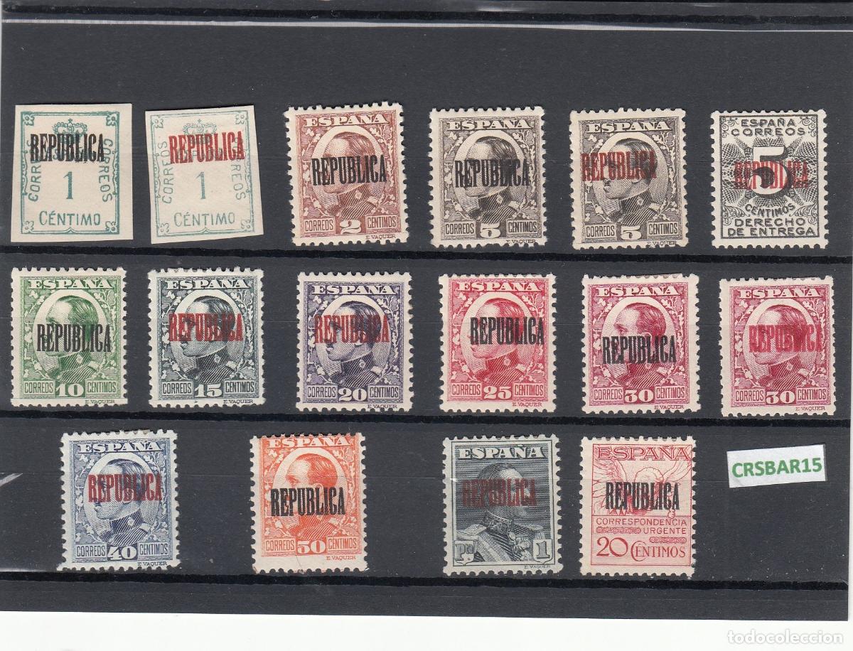 Briefmarken: CRSRE011 SELLOS EMISIONES LOCALES REPUBLICANOS BARCELONA N&ordm; CTA 5-17 X + VARIEDADES N&ordm;S 5, 7 Y 13