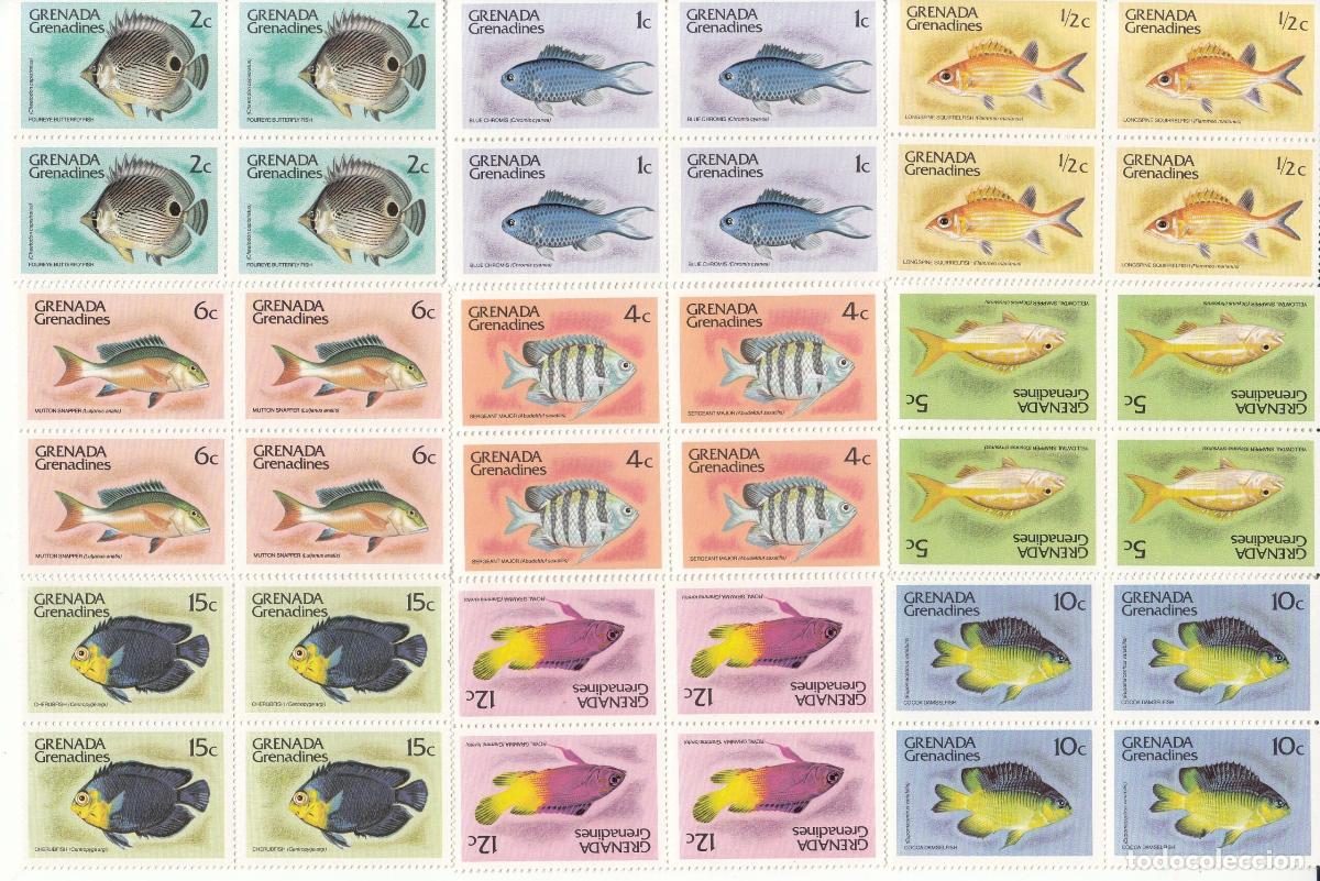 Sellos: CREXT0111 SELLOS GRENADA N&ordm; CAT 350-68 BLOQUES DE 4 XX SIN CHARNELA