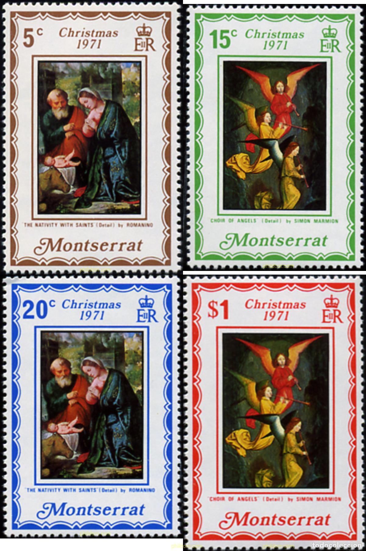 Sellos: 175464 MNH MONTSERRAT 1971 NAVIDAD. GALERIA NACIONAL DE LONDRES