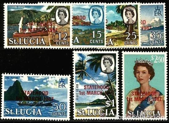 Sellos: SANTA LUCIA 1967 YVERT 218/24 **