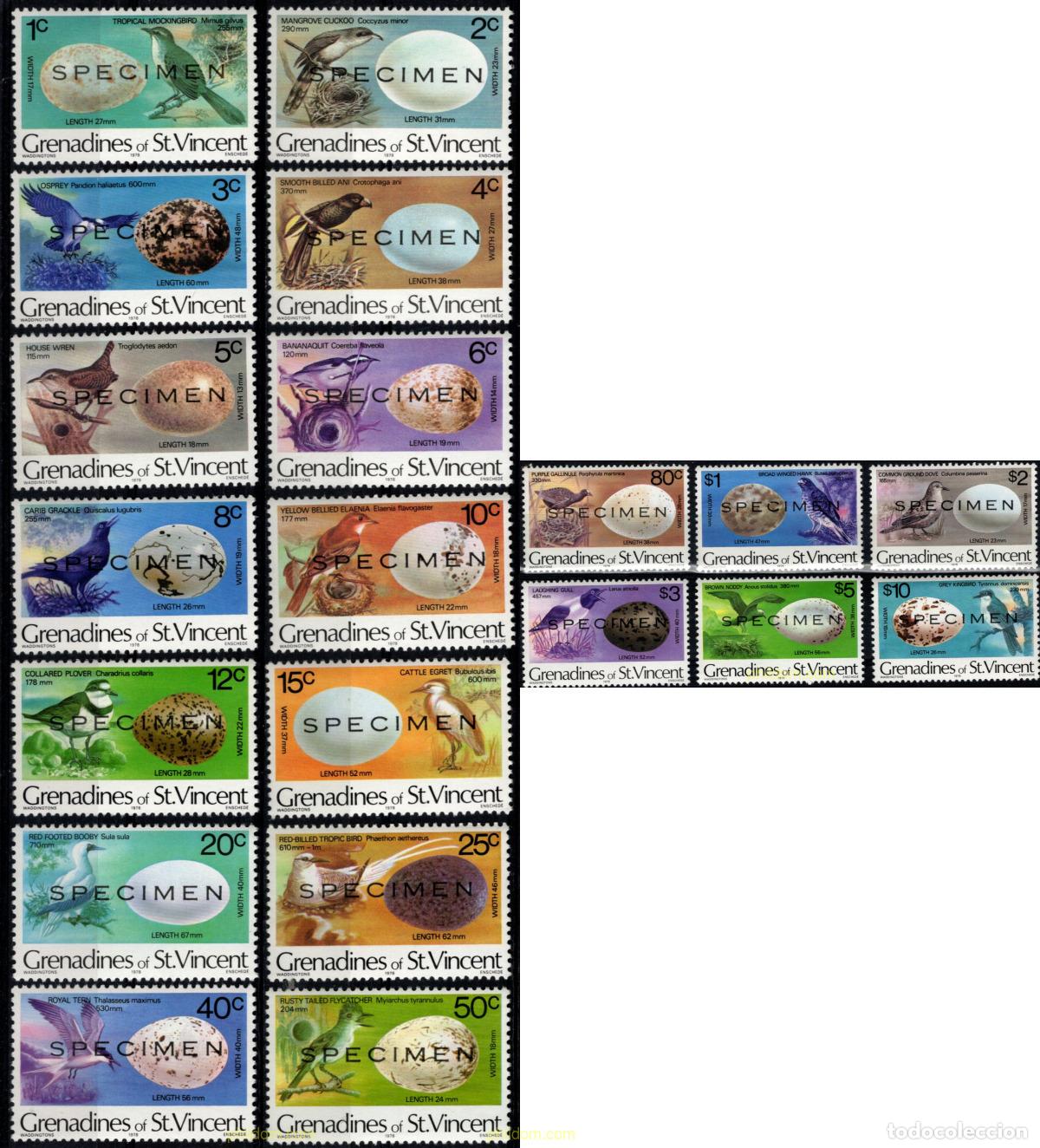 Sellos: 794431 MNH SAN VICENTE GRANADINAS 1978 PAJAROS DEL CARIBE