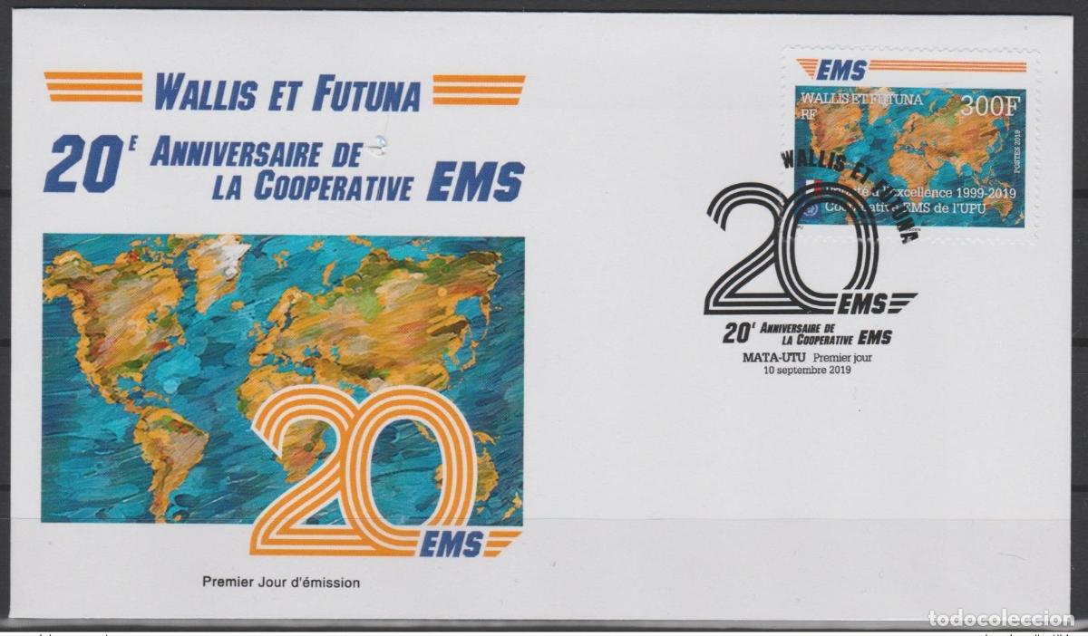 Stamps: Wallis y Futuna 2019 Mi.? Edici&oacute;n conjunta de la UPU para el primer d&iacute;a del 20&ordm; aniversario FDC
