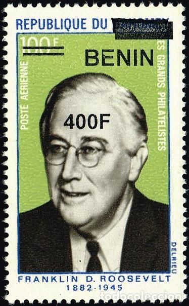 Timbres: Ben&iacute;n 2009 Mi. 1611 sobrecargado Franklin Roosevelt filatelistas